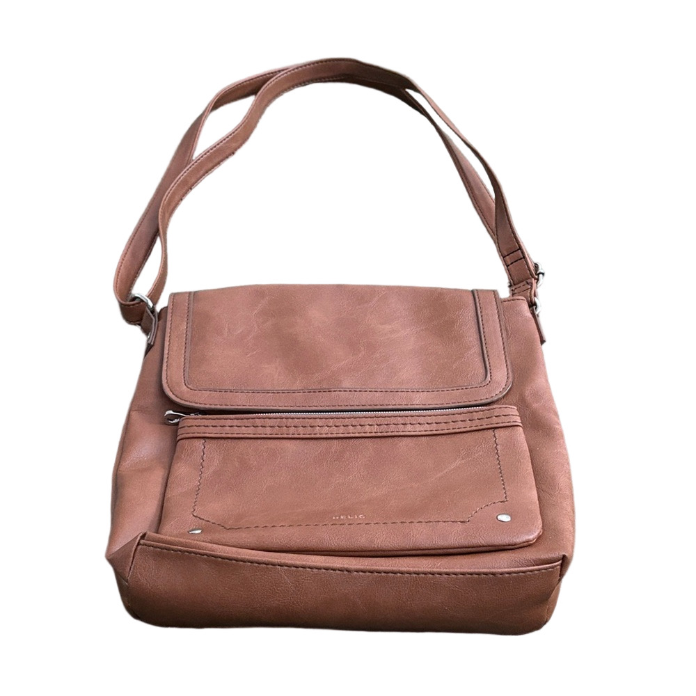 RELIC Crossbody Messenger Bag Adjustable Strap Brown Flap Close